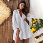 🔥New Hot Selling❤️‍🔥Women’s V Neck Babydoll Dress with Long Sleeves