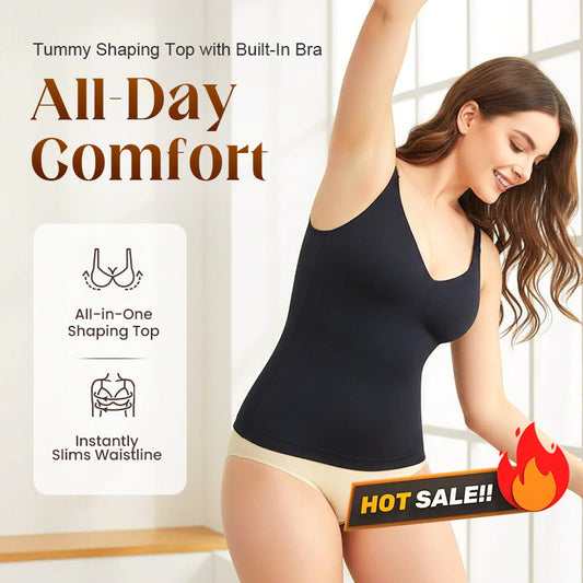 🌞Summer Limited time 50% off !-Women's Tummy Shaping Top with Built-In Bra