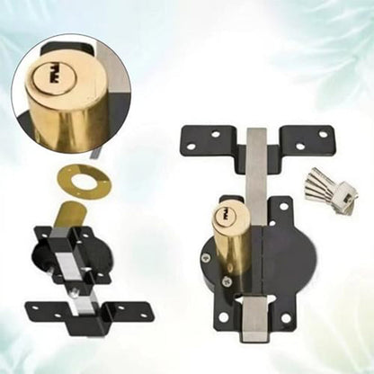 🏆LAST DAY SALE 50% OFF🔥50/70mm Long Throw Gate Lock with 5 Keys
