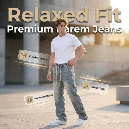 👖Men's All-Season Wide-Leg Drawstring Jeans👖