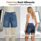 Women's Stylish Rolled Hem Denim Shorts