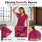 Women's V-Neck Butterfly Sleeve Sequin Top