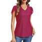 Women's V-Neck Butterfly Sleeve Sequin Top