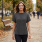 Women's Textured Stripe Short-Sleeve Shirt