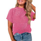 Women's Textured Stripe Short-Sleeve Shirt