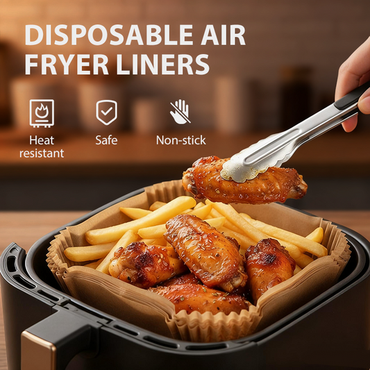 🔥50% OFF! 🍗 Disposable baking paper for air fryer – non-stick coated, heat resistant, perfect for Airfryer. 🛡️💨