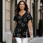 🎉 LIMITED TIME 50% OFF! 👚 Cutout V-Neck Tee – Effortless Side-Tie Chic 🌸
