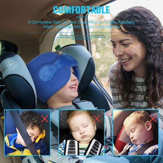 50% OFF NOW! Kids Car Sleeping Head Support Band – Adjustable Toddler Sleep Headrest Pillow, Anti-Droop Child Head Stabilizer for Car Seats, Prevent Neck Soreness During Road Trips