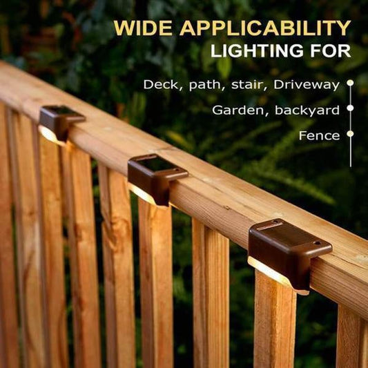 ☀️ Solar Deck Lights | Warm Step & Patio Glow