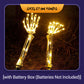 Halloween Garden Decor Skeleton Hands & Skull LED Floor Lamp Set