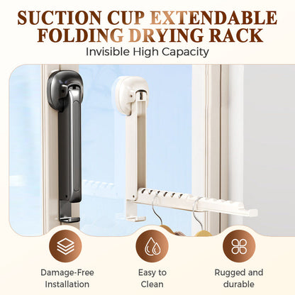 Suction Cup Extendable Folding Drying Rack