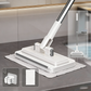 Hands-Free Flat Mop with Universal Cloth Clamp