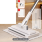 Hands-Free Flat Mop with Universal Cloth Clamp