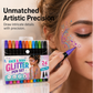 24-Color Face & Body Glitter Marker Set with Dual Tips