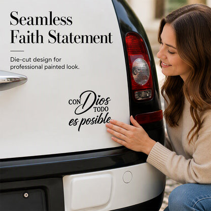 Spanish Inspirational Quote Car Sticker