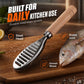 Stainless Steel Fish Scaler with Wooden Handle