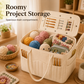 Canvas Yarn Storage Bag with Needle Pockets