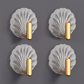 Shell-Shaped No-Drill Adhesive Wall Hooks