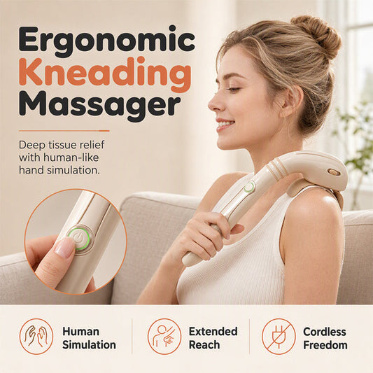 💆 Cordless Long-Handle Massager | 3000mAh
