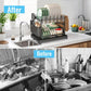 2-Tier Dish Drying Rack with Drainboard