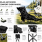🪑 4-Position Folding Recliner Chair + Leg Rest