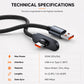 ⚡ 100W-Rated 90° USB-A to USB-C Cable – Game & Charge