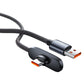 ⚡ 100W-Rated 90° USB-A to USB-C Cable – Game & Charge