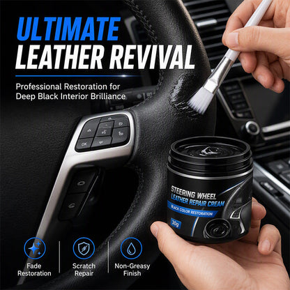 🚗 Black Leather Repair Cream – Steering Wheel & Car Interior Color Refresh