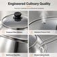 🍲 Splash-Proof Pot Lid – Stainless Steel & Glass Cooking Shield, 30–36cm