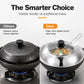 🍲 Splash-Proof Pot Lid – Stainless Steel & Glass Cooking Shield, 30–36cm