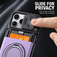 📱 Rugged Phone Case with Card Holder – Camera Slider & Kickstand