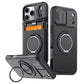 📱 Rugged Phone Case with Card Holder – Camera Slider & Kickstand