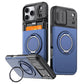 📱 Rugged Phone Case with Card Holder – Camera Slider & Kickstand