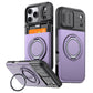 📱 Rugged Phone Case with Card Holder – Camera Slider & Kickstand