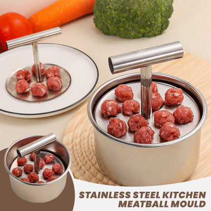 🥘 Stainless Steel Meatball Mould – 6/12-Hole Quick Shaping Tool