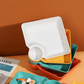 🍟 Snack Plate with Dip Cup – 18.3cm Divided Serving Tray