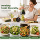 🥒 4-in-1 Handheld Vegetable Spiralizer – Compact Slicer