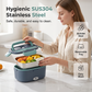 🍱 Electric Heated Lunch Box – Stainless Steel Tray, Multi-Plug