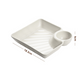 🍟 Snack Plate with Dip Cup – 18.3cm Divided Serving Tray