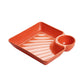 🍟 Snack Plate with Dip Cup – 18.3cm Divided Serving Tray