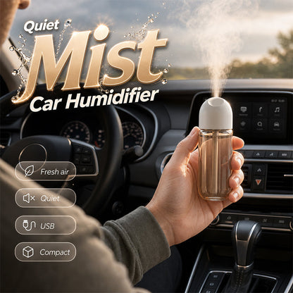 💧 Mini USB Humidifier – Quiet Mist for Car, Desk & Bedside