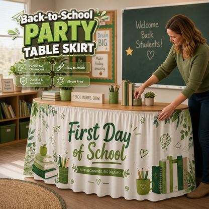 🎉 Classroom Party Table Skirt | Quick Decor