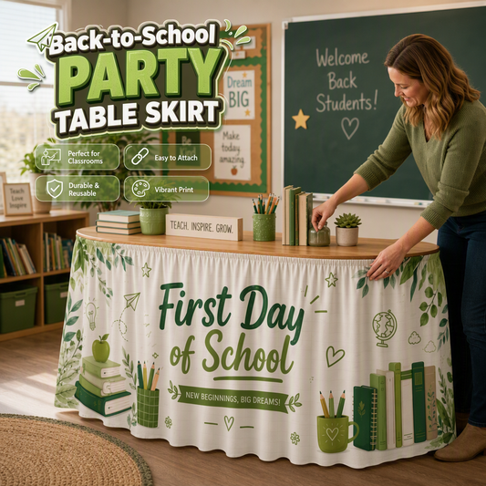 🎉 Classroom Party Table Skirt | Quick Decor