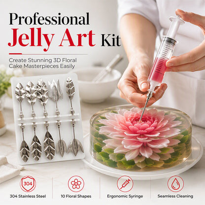 🌸 3D Gelatine Flower Art Tools | Creative Dessert Kit