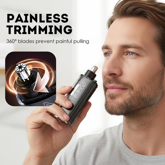✨ Nose & Ear Hair Trimmer | LED + USB-C