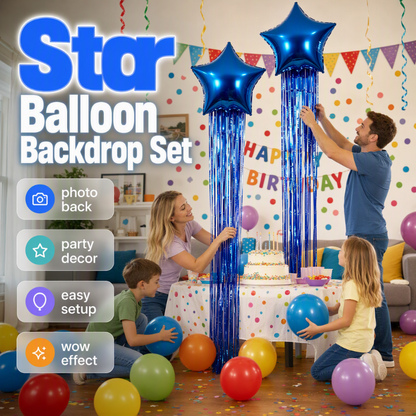 🎉 Foil Balloon + Tassel Set | Party Backdrop