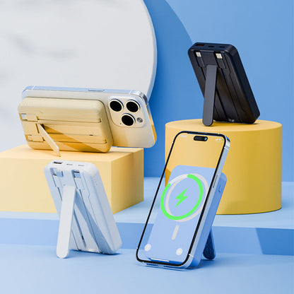 🔋 Magnetic Power Bank + Stand | Fast-Charge Style