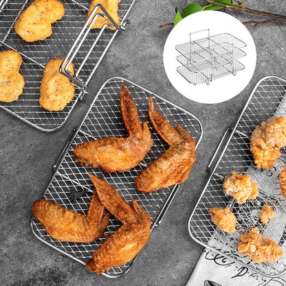 🍎 Air Fryer Dehydrator Rack | 3-Layer Stainless Steel