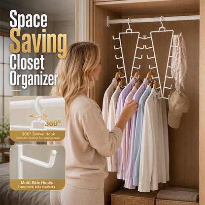 👕 V-Shape Double-Sided Hanger | Space Saver