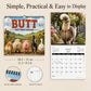 🐾 2027 Funny Animal Butt Calendar | Smile Monthly